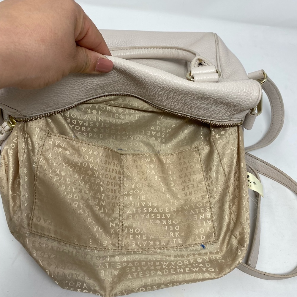 Kate Spade Grant Park Alida Shoulder Tote Wkru2640 In Moussfrost Taupe - Picture 6 of 16